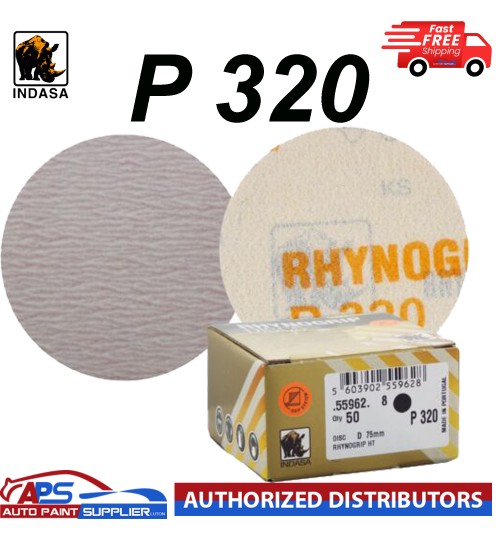 Indasa Rhynogrip HT Line 75mm 3" Sanding Discs P320 Box of 50 Grip System